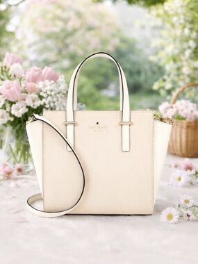 Kate Spade New York  Cedar Street Saffiano Leather Crossbody Bag in Crisp Linen